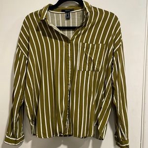 Forever 21 lightweight stripped oversize button down